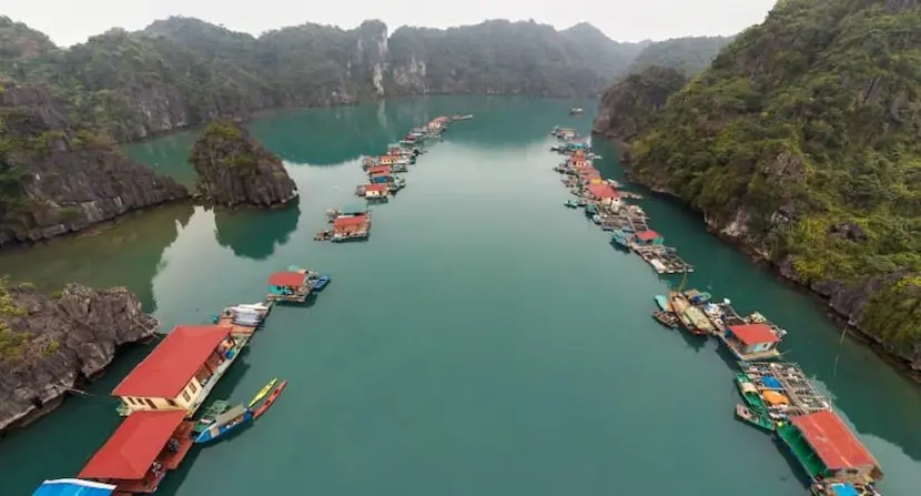 cua van fischerdorf, halong bucht kreuzfahrt, halong bucht reiseziel