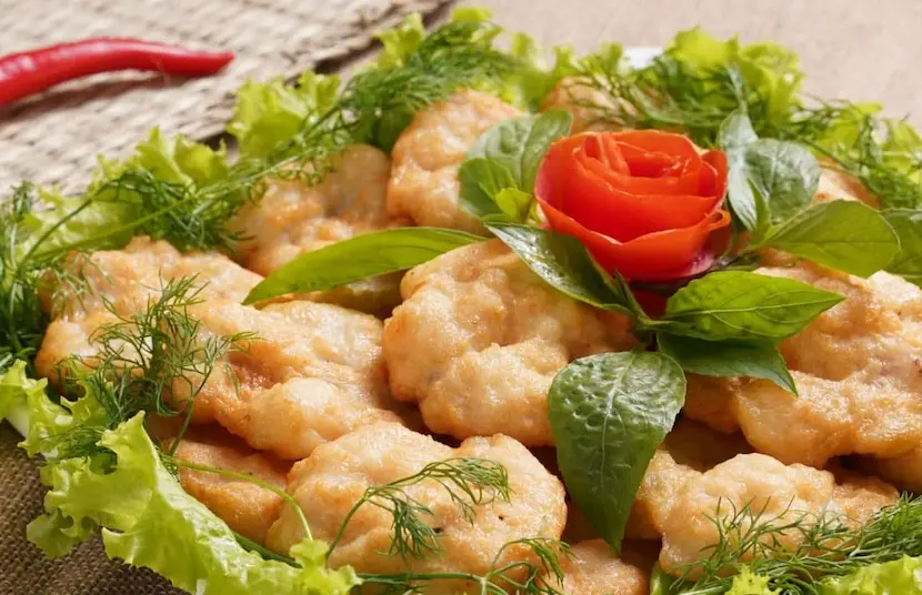 Halong bucht essen, Halong bucht tintenfischkuchen